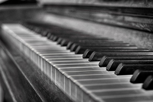 Black and White Piano