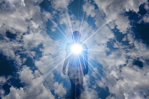 Enlightenment - image of person in sunburst