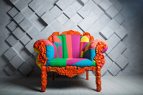 colorful armchair