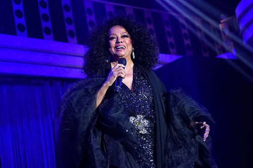 Diana Ross performing on stage